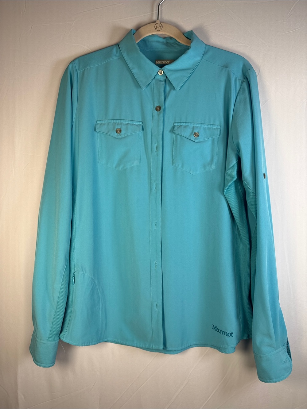 Marmot Women's Long-Sleeve Button-Down Shirt - Turquoise Blue
